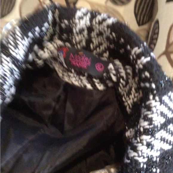 Black & White tweed jacket with hint of sparkle, lined, L/ XL - Picture 4 of 5